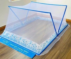 Mùng Gấp Vuông Thông Minh 1m2 x 1m9 - CHÂN VIỀN 