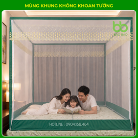 Mùng Khung Không Khoan Tường 2m2 x 2m x 1m7