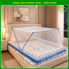 Mùng Gấp Thông Minh 1m4 x 1m9 Bảo Bảo - CHÂN VIỀN