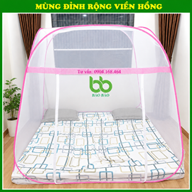 Mùng Chụp Đỉnh Rộng 1m4 x 2m (không viền)