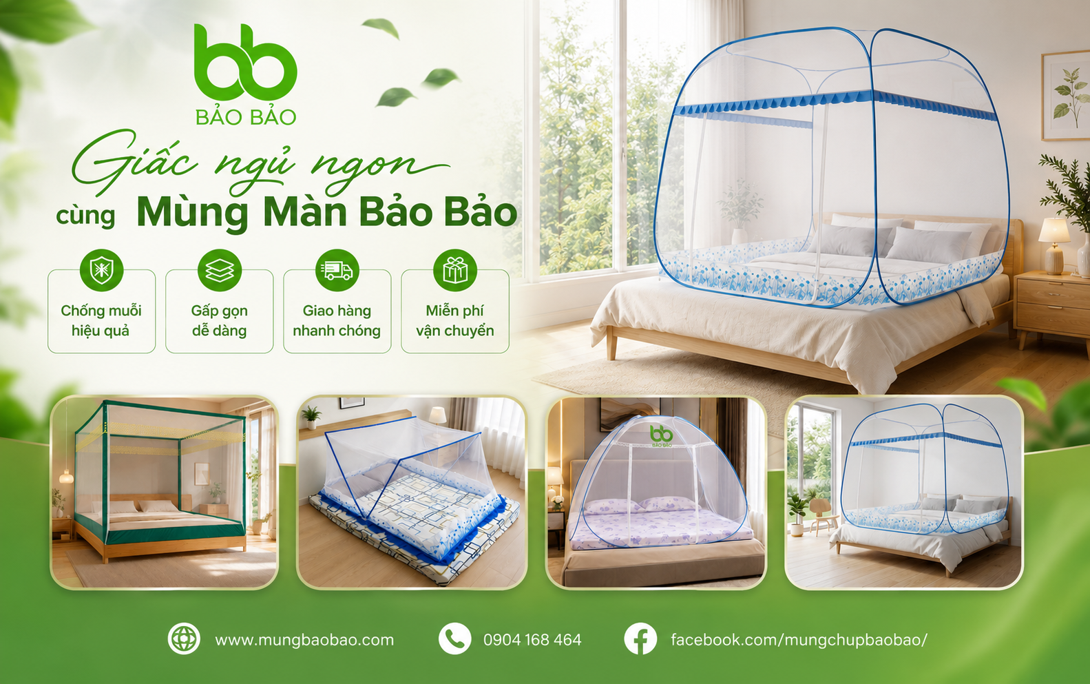 mùng chụp tự bung