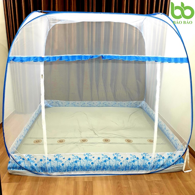 Mùng Đỉnh Vuông 2m2 x 2m Viền Chân